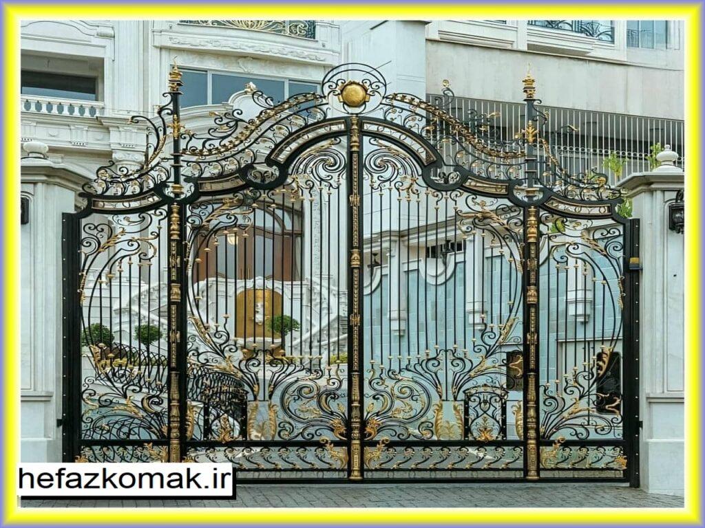 انتخاب درب فرفورژه رنگی و طراحی آن