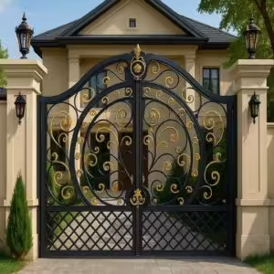 درب مدل دایره مصور فرفورژه هنری