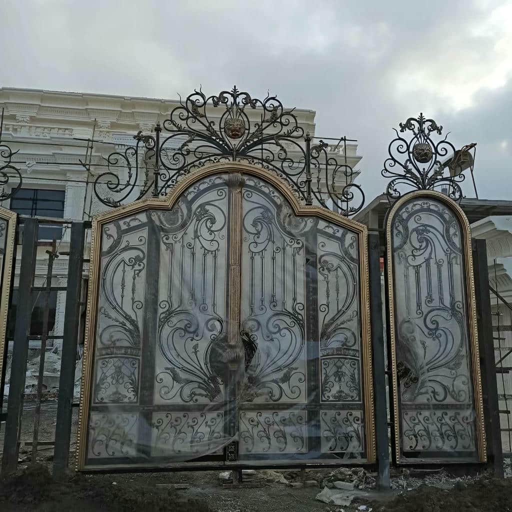 villa-door-wrought-iron-jg درب فلزی لوکس فرفورژه