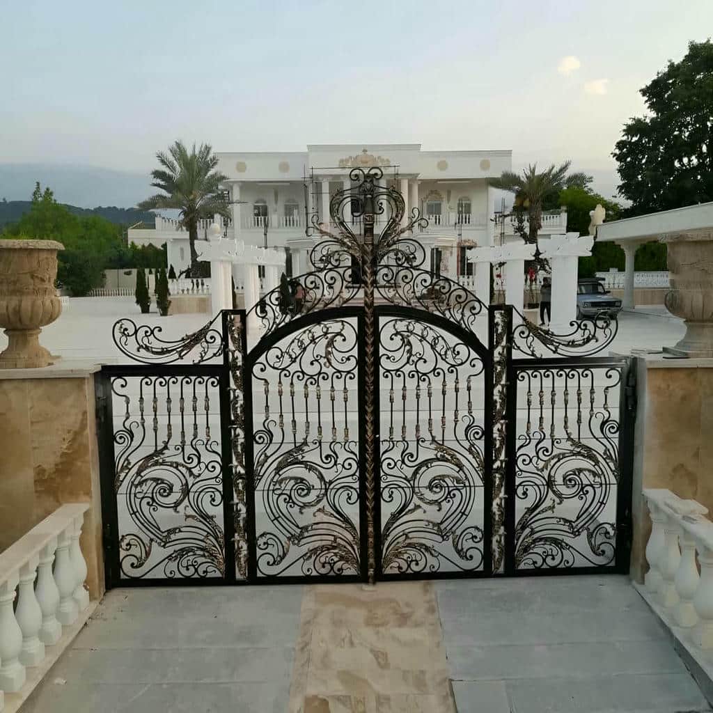 villa-door-wrought-iron-jl درب فلزی لوکس مدرن