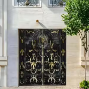 درب حیاط آهنی مقاوم و زیبا