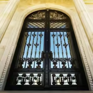 درب حیاط ساده و شیک فلزی