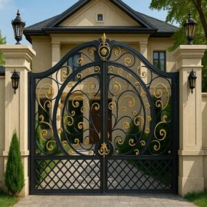 درب مدل دایره مصور فرفورژه هنری