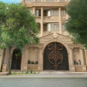 درب مدل دسته گل فرفورژه لوکس