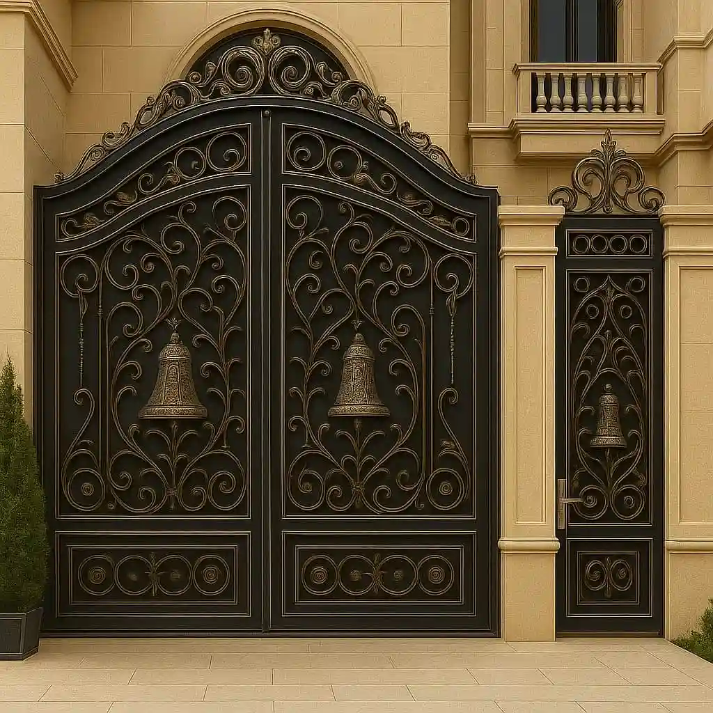نصب درب مدل زنگوله فرفورژه کلاسیک