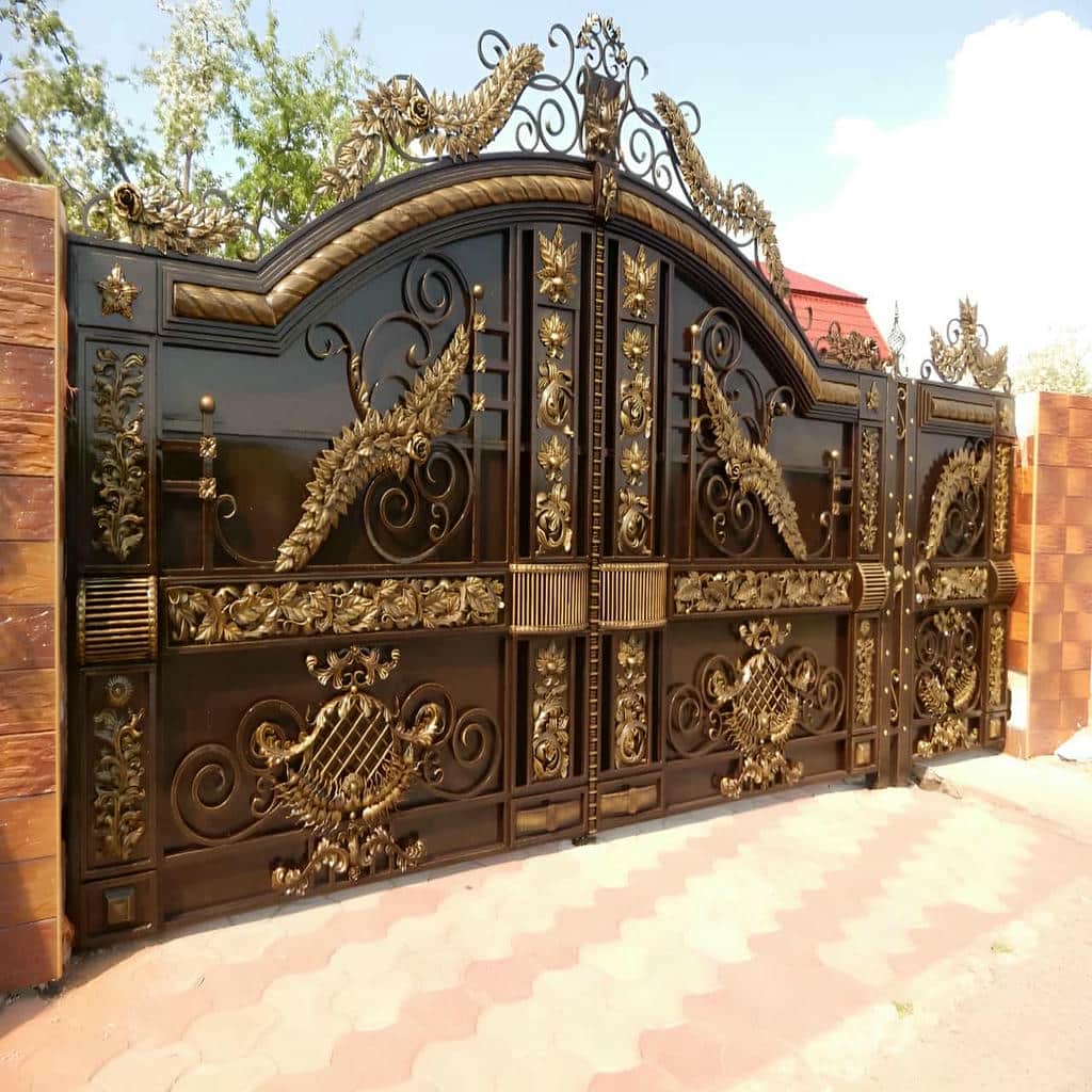 نصب درب حیاط رنگ کوره ای در شهریار