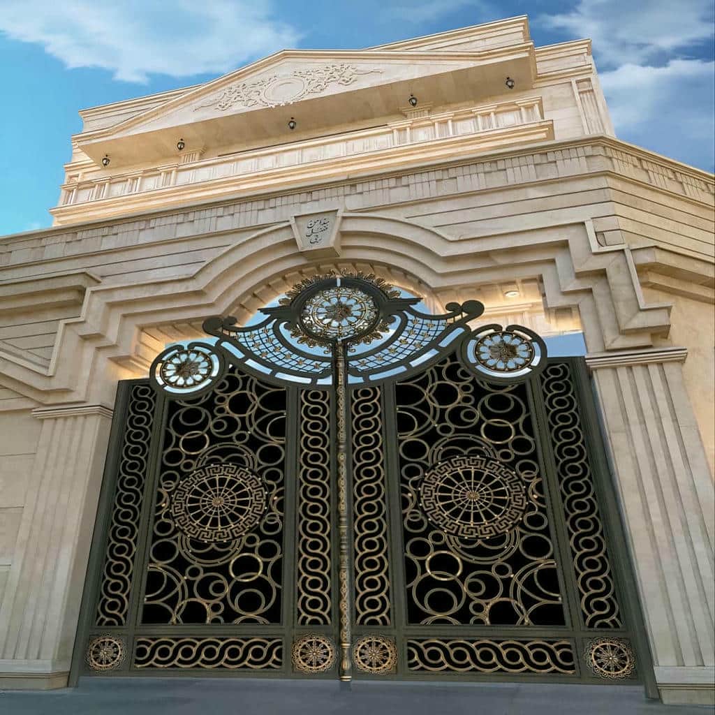 نصب درب حیاط رنگ کوره ای در اشتهارد