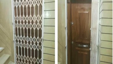 درب آکاردئونی فلزی در نیشابور