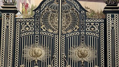 درب حیاط در بندر لنگه