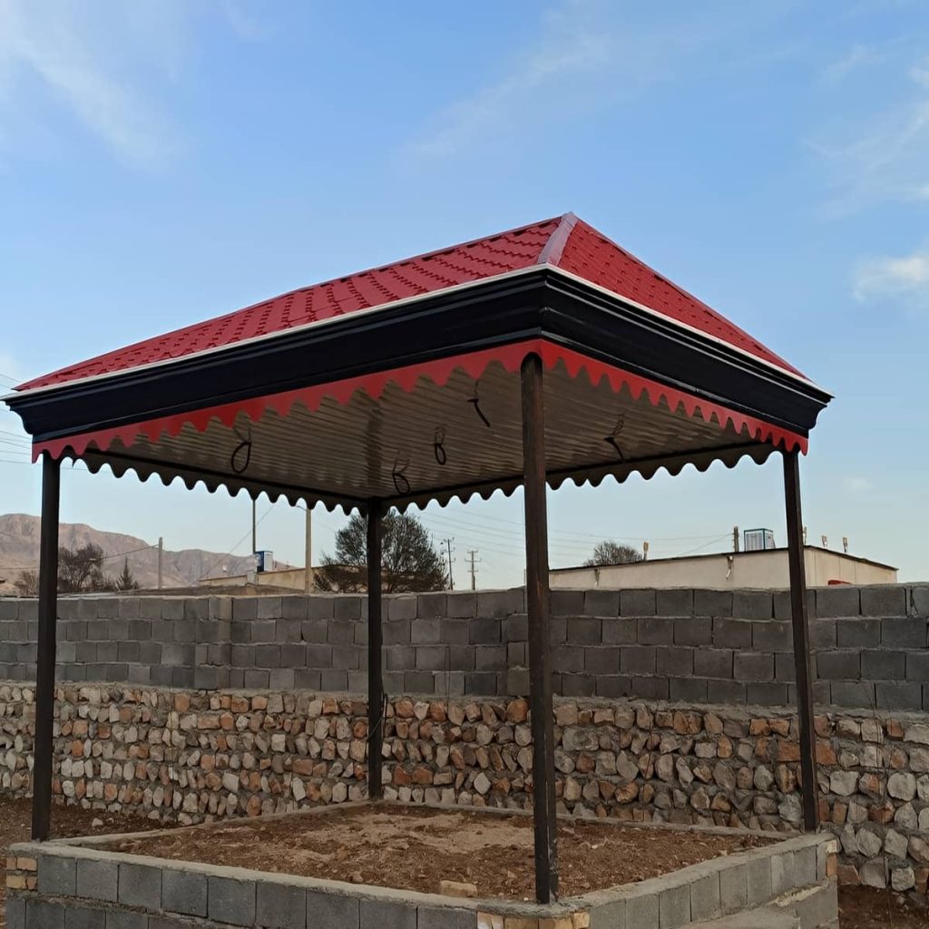 اجرای آردواز ورودی و پارکینگ با زیرسازی فلزی