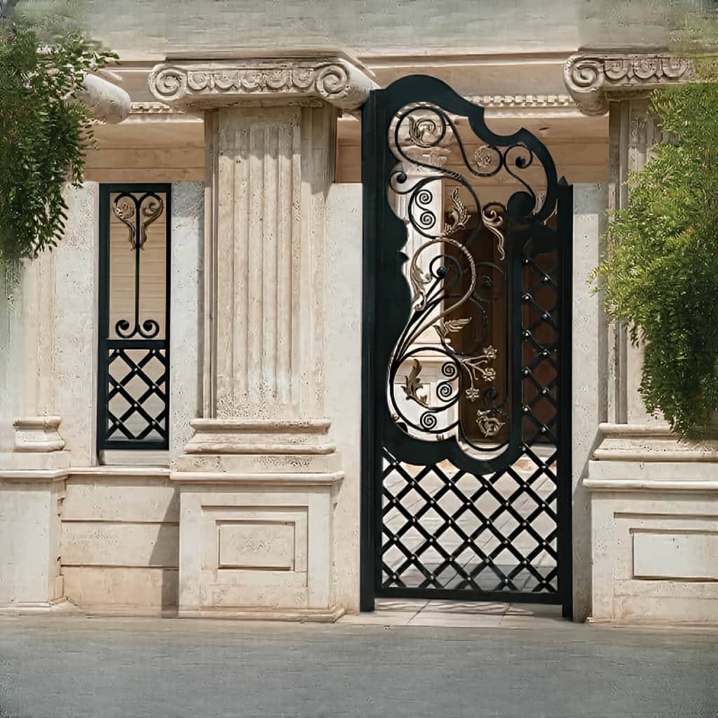 سفارش درب حیاط بزرگ پارکینگ با پروفیل تقویت‌شده