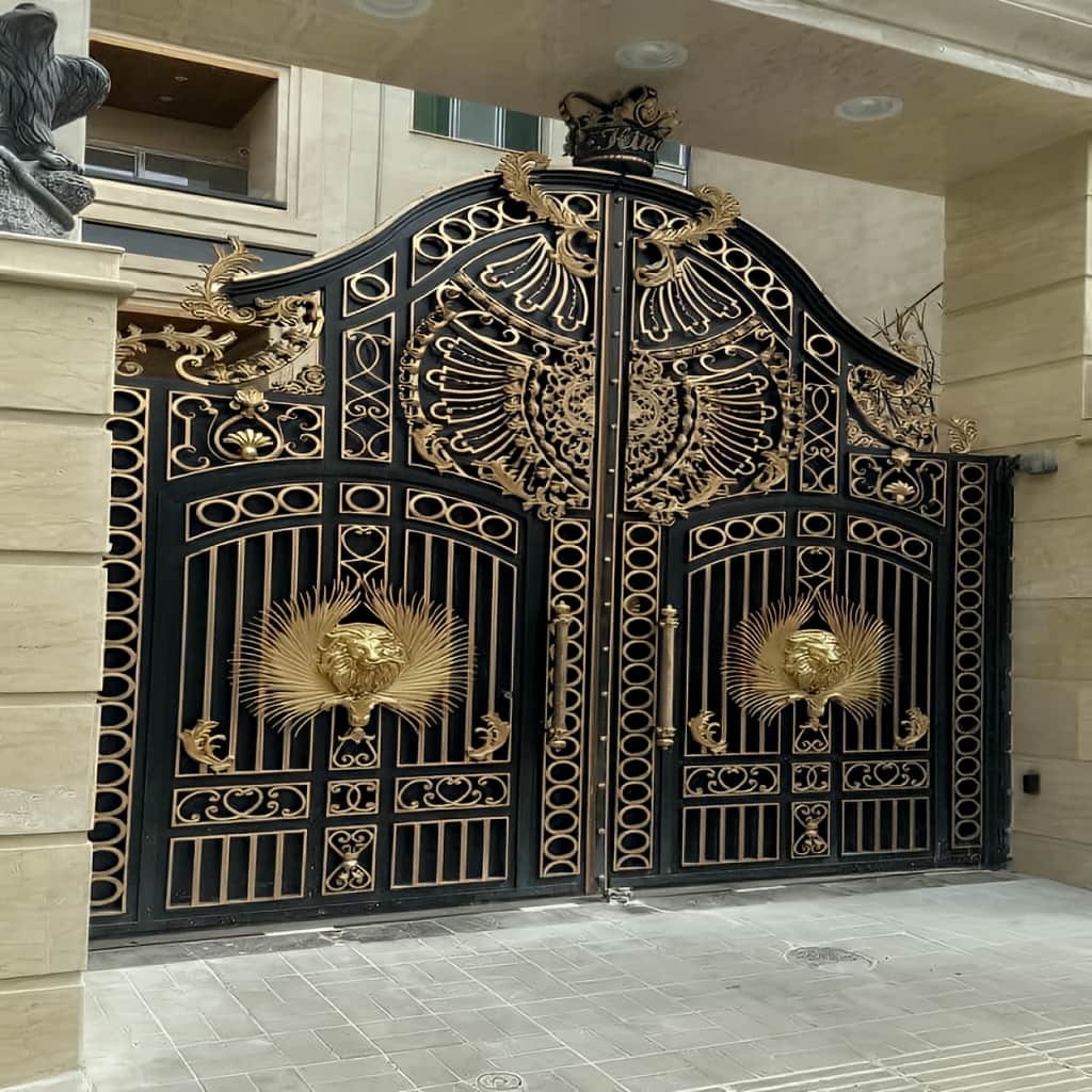 خدمات نصب درب آهنی شیک ورودی حیاط برای استفاده روزانه