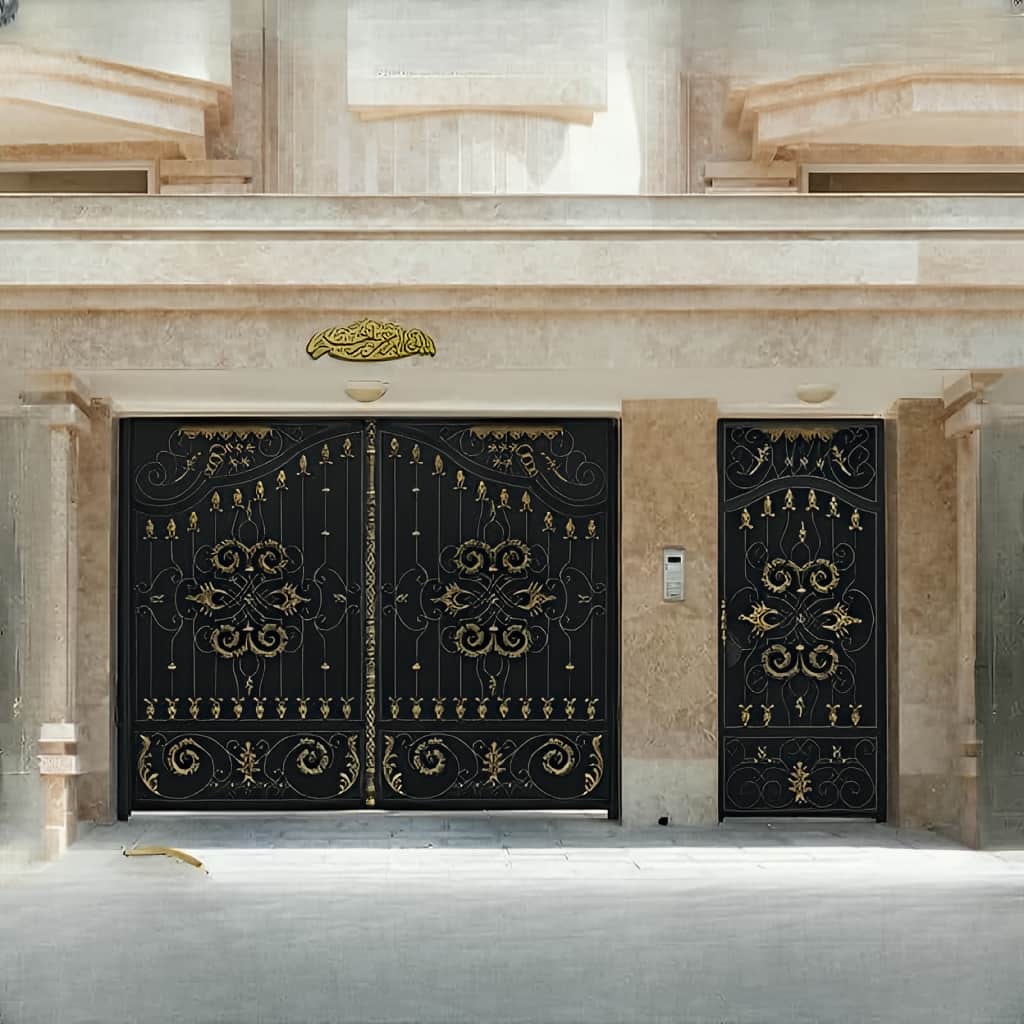 درب پارکینگ ریلی ریل زمینی با چرخ بلبرینگی برای نصب روان