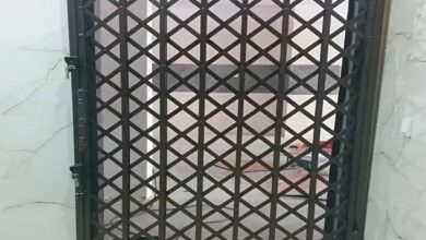 14 مدل درب آکاردئونی سلطنتی گل دار