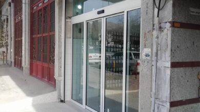 6 مدل درب اتوماتیک شیشه ای تک لنگه لولایی