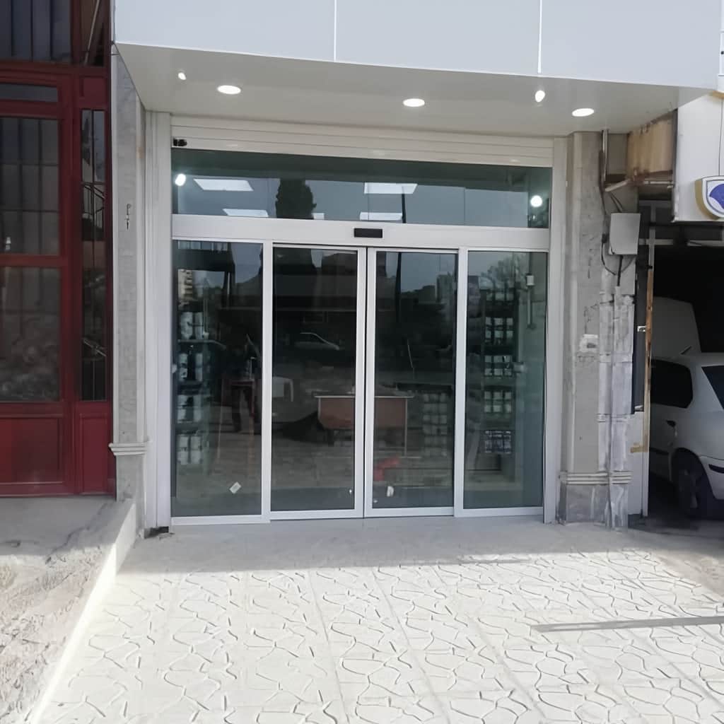 درب اتوماتیک شیشه ای کشویی برای خرید ورودی فروشگاه