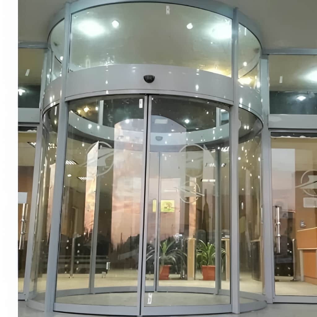 درب اتوماتیک شیشه ای فریم لس سکوریت تلسکوپی برای اجرای عرض محدود