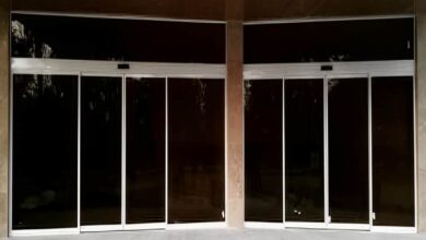 8 مدل درب اتوماتیک شیشه ای کم صدا موتور آرام