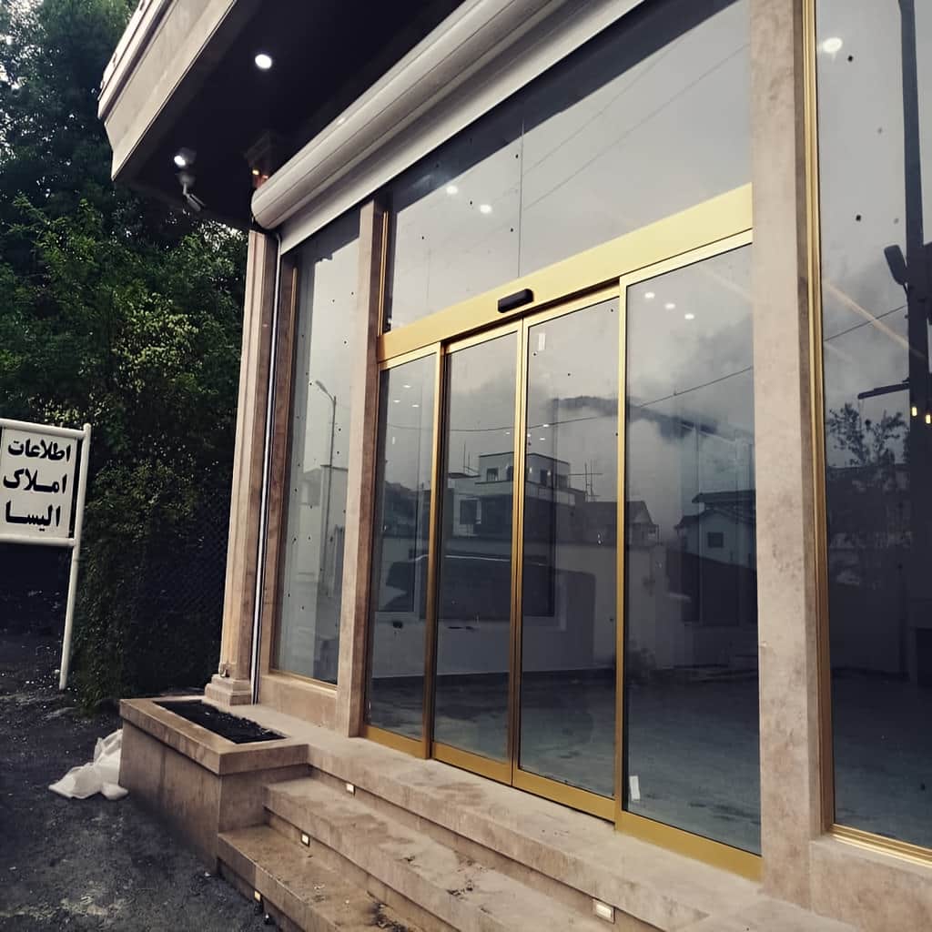 سفارش درب اتوماتیک شیشه ای فریم لس با اپراتور کم‌صدا