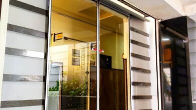 9 مدل درب اتوماتیک شیشه ای فریم لس سکوریت