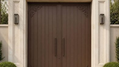 10 نمونه درب ویلایی ترموود نما چوب