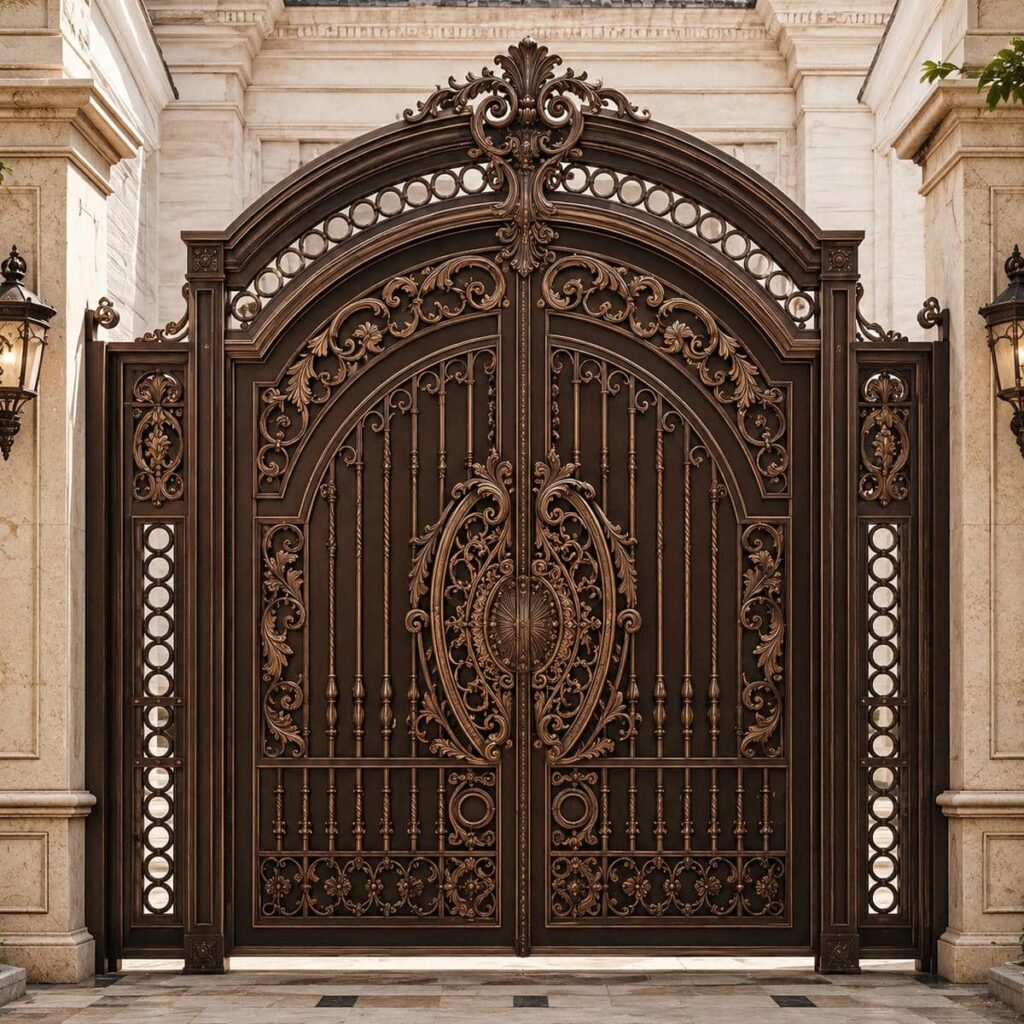 8 طرح درب ساختمان ساده شاسی فلزی