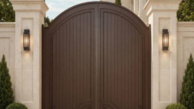 7 طرح درب حیاط شاسی سنگین