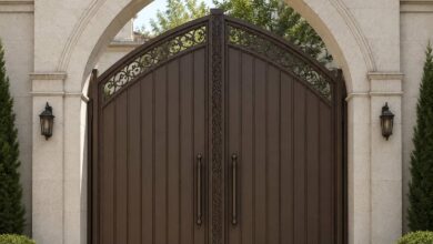 11 طرح درب فلزی طرح چوب ورودی
