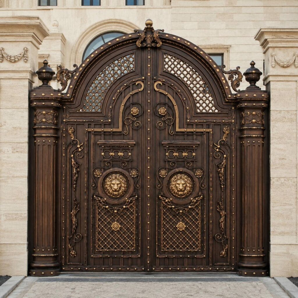 8 مدل درب ویلا مدرن نمای سنگی