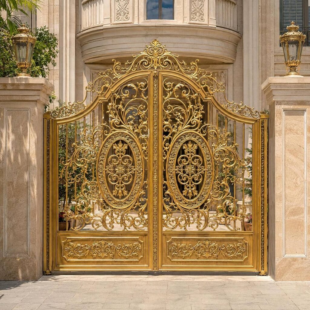 قیمت درب حیاط کشویی ریل زمینی وابسته به ریل و چرخ