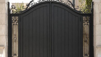 6 طرح درب حیاط ریلی ماشین رو