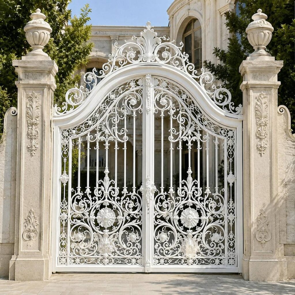 قیمت درب پارکینگ مشکی طلایی وابسته به متریال و اجرا