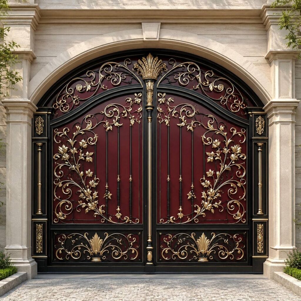قیمت درب پارکینگ آهنی ریلی وابسته به متریال و نصب