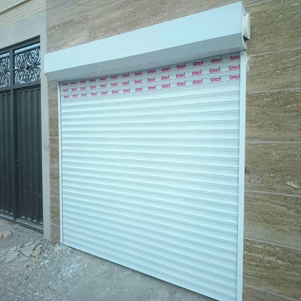 ابعاد سفارش کرکره برقی مغازه با موتور ساید و ریل استاندارد