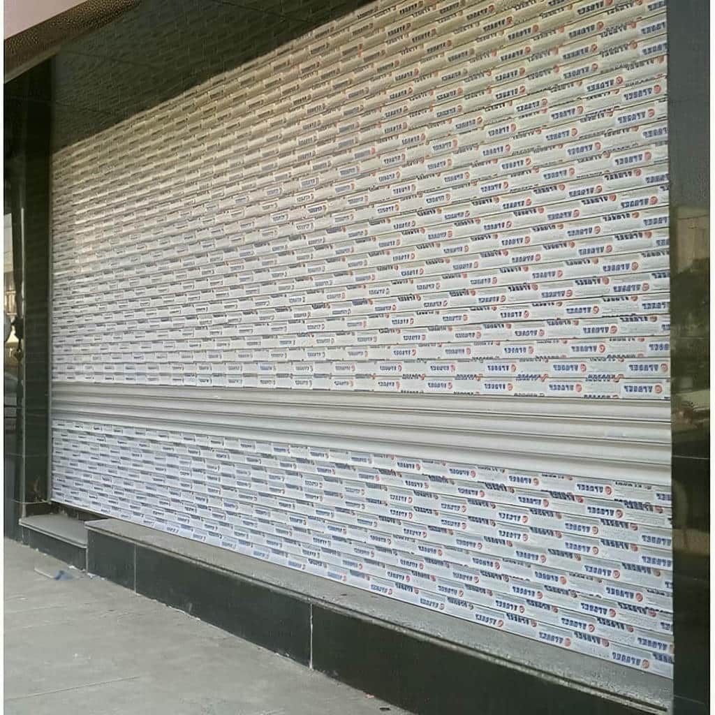 اجرای درب کرکره ای مغازه صنعتی برای ورودی پرتردد