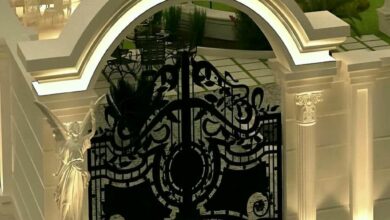 10 طرح درب حیاط کتیبه دار