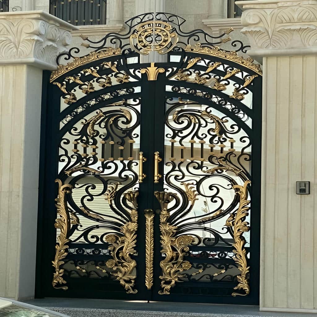 خرید درب ویلایی آهنی ضد زنگ با رنگ کوره‌ای