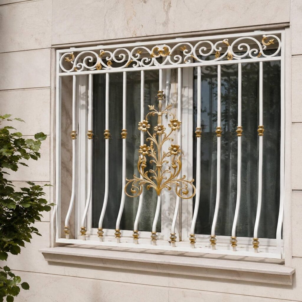 حفاظ پنجره طبقه اول امنیت ورودی میله عمودی برای نمای منظم