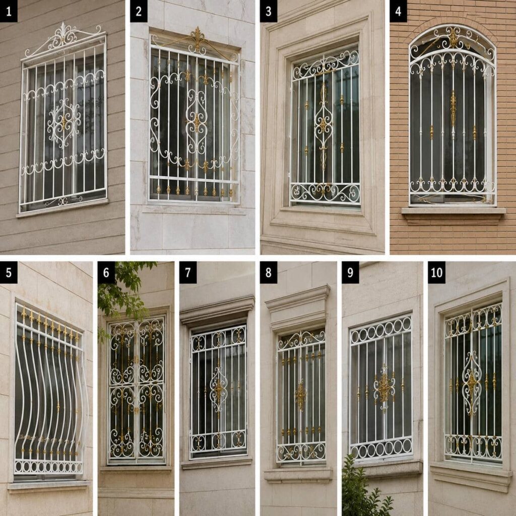 حفاظ پنجره بالکن تراس با نصب دقیق روی نمای ساختمان