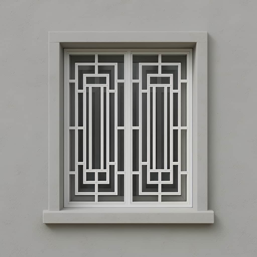 حفاظ پنجره کلاسیک در نمونه اجرای ساختمان