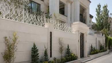 خرید حصار آهنی شاخ گوزنی بالای دیوار