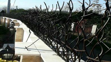 خرید ونصب حفاظ شاخ گوزنی برای دیوار قوس دار