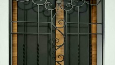 حفاظ پنجره گلنرده آهنی با طراحی ساده