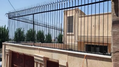 نرده کشی دور دیوار خانه با نرده طرح سرنیزه ای