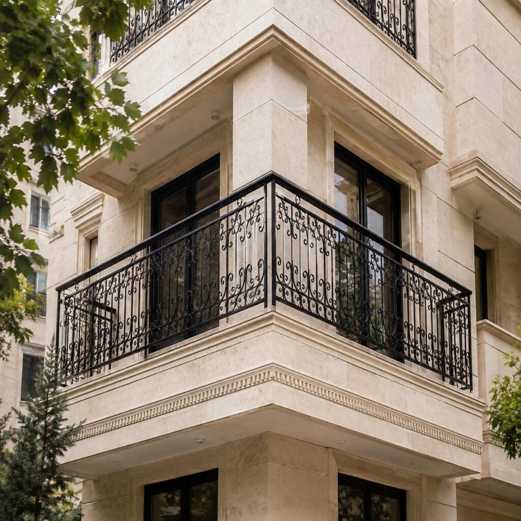 نرده بالکن ویلایی در نمونه اجرای تخصصی ویلا