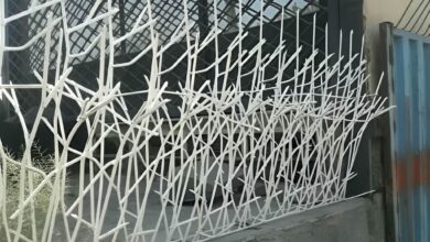 نصب حفاظ شاخ گوزنی روی دیوار پله ای