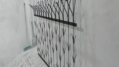 حفاظ روی دیوار حیاط