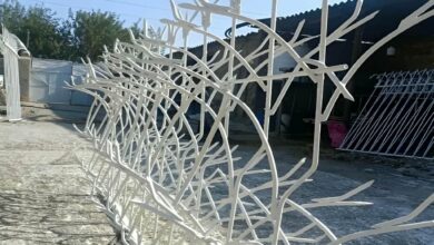 نرده ارزان قیمت بالای دیوار