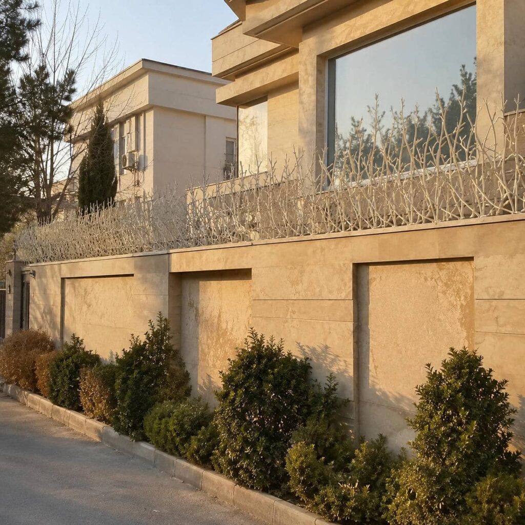 حفاظ سرنیزه ای دیوار ساختمان فلزی