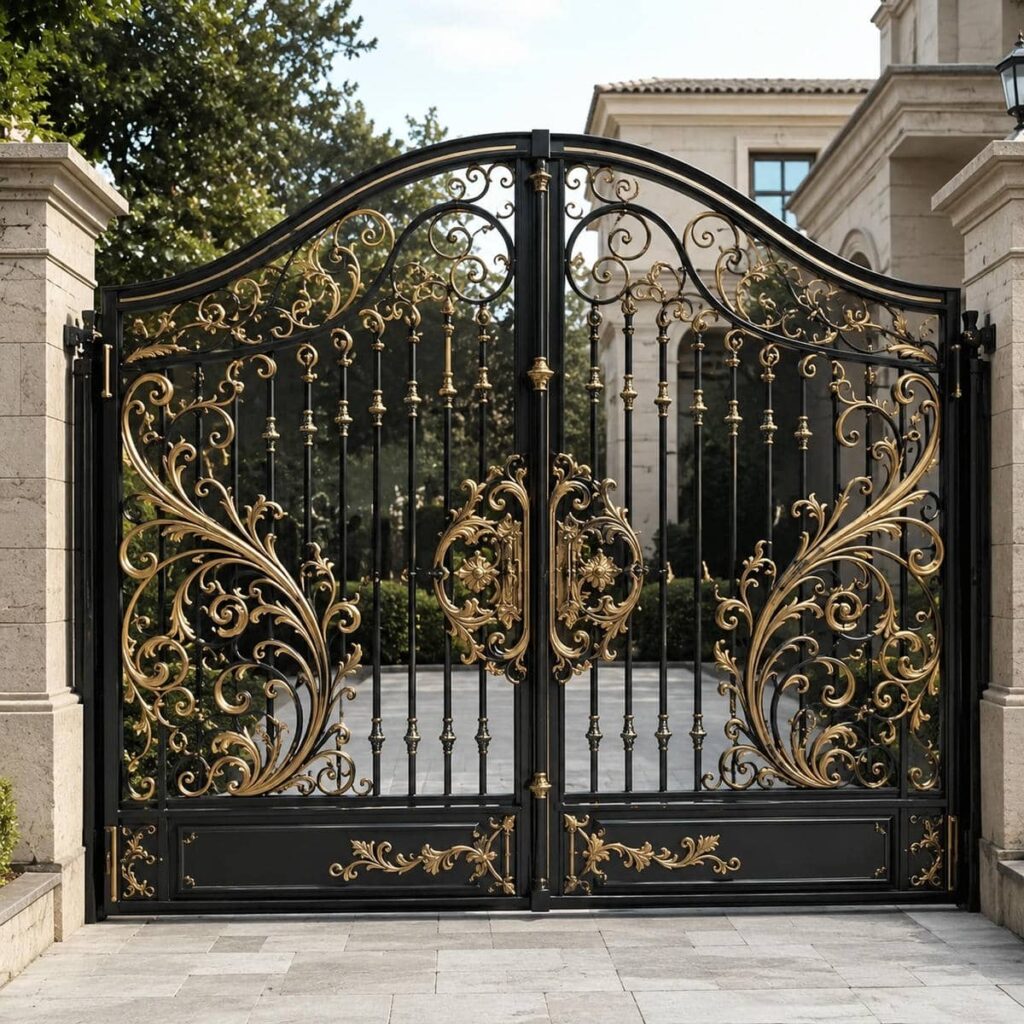 درب حیاط فلزی مدرن کرمان